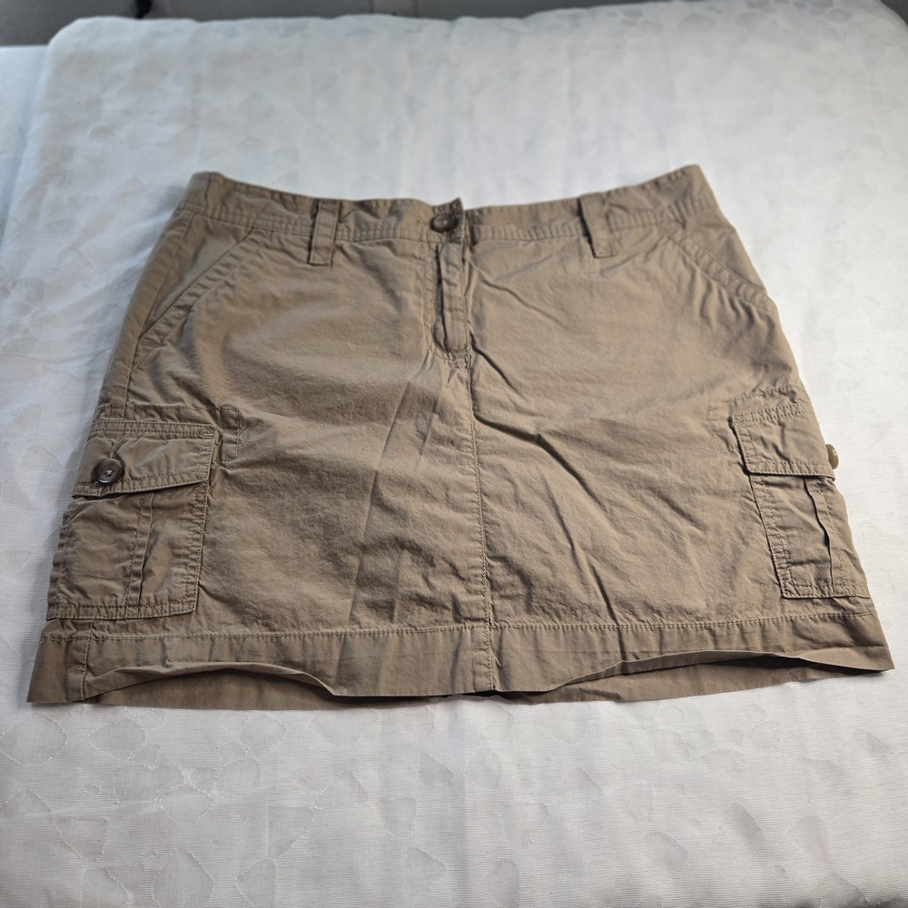 Lands' End Khaki Tan Skort 100% Cotton Size Large